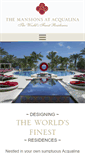 Mobile Screenshot of mansionsatacqualina.com